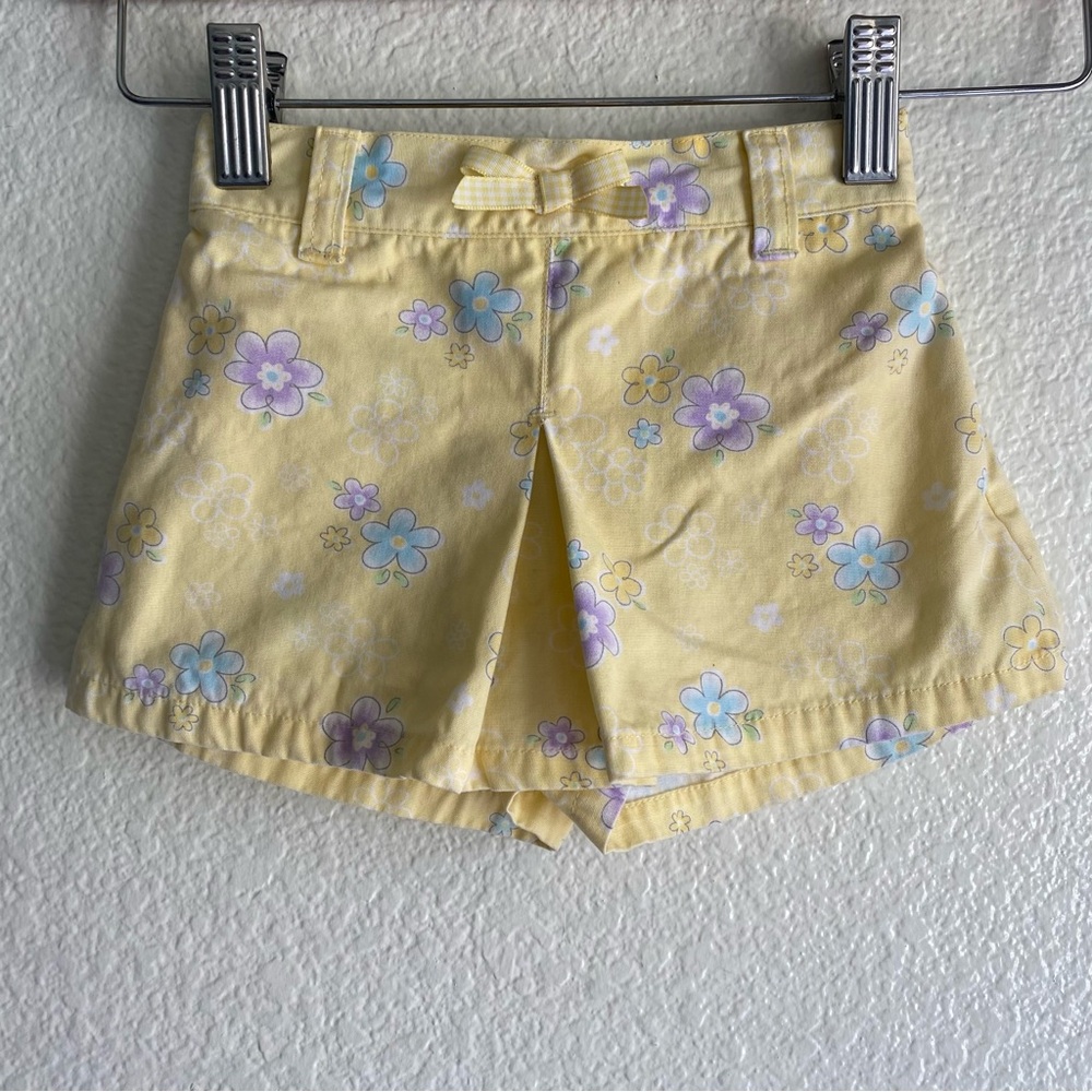 Vintage Carters Baby Girls Yellow Floral Skort Size 12 Months 🌼